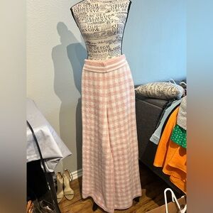 Pink Gingham fuzzy pants